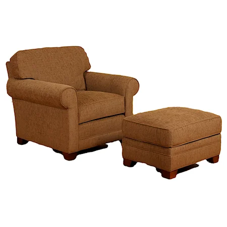 Customizable Chair and Ottoman Set